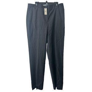 NEW Talbots Pants Wool Blend Sz 8 Gray Casual Straight Leg Pockets Career E13